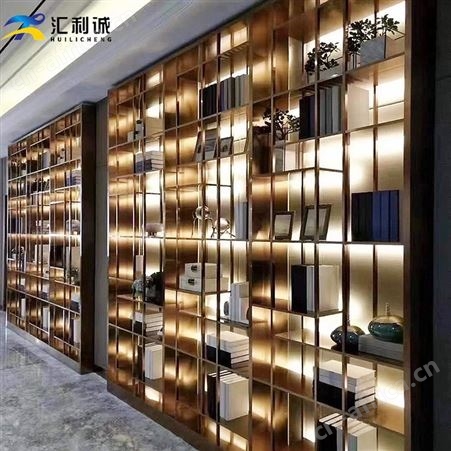 中式落地式金属置物柜置物架 不锈钢书柜定制