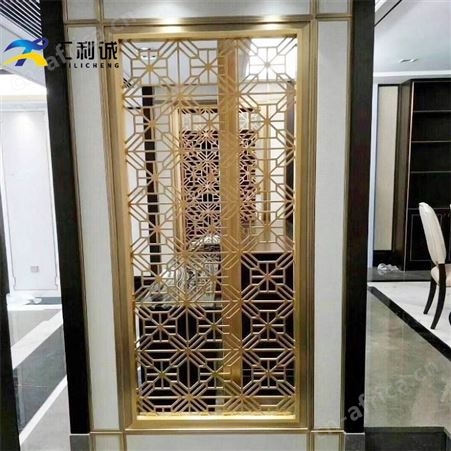 湛江黄钛金不锈钢屏风隔断展示厅屏风商用隔断定制