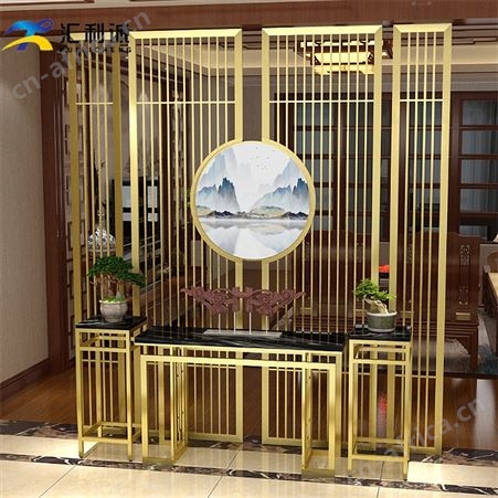 广西钛金中式组合大型屏风隔断客厅 中式屏风