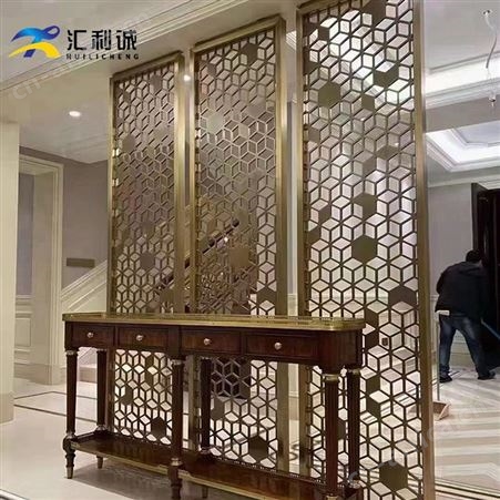 清远大型不锈钢屏风工程用金属屏风定制