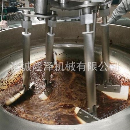 大型全自动辣椒酱炒锅 炒海苔设备 调味品炒料机 藤椒酱生产线 螺蛳粉酱料燃气炒锅价格