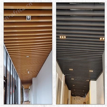 山东康装弧形铝方通吊顶 超市U型铝方通 造型铝方通吊顶铝格栅吊顶