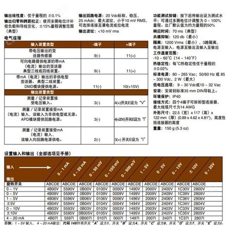 OMEGA欧米茄 DMD4380直流到直流隔离信号调节器
