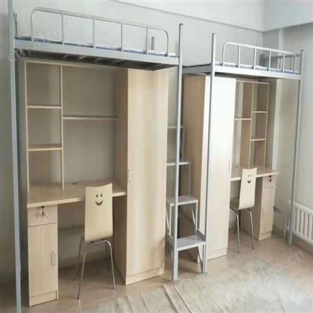 定制公寓床 大学宿舍公寓床 上下床办公桌椅组合 旭峰家具 现货供应