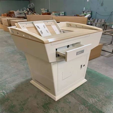 多功能教师讲桌 定制多媒体金属讲台 中控室中控台 旭峰家具 现货供应