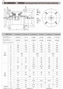 供应天机TJ-POH-0.6双法兰式电磁刹车离合组