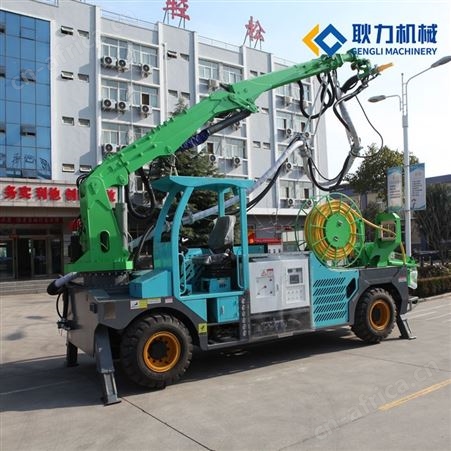 耿力工程混凝土湿喷台车 隧道湿喷机械手 液压泵送湿喷机