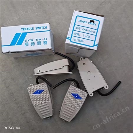 腾拓 脚踏开关EKW-5A-B 踏板开关 脚踏板控制器 220v 铝壳带线