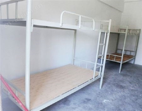 学生寝室上下铺床、员工宿舍铁架床、成人钢木架子床 (90宽2米长)经济款-多层板