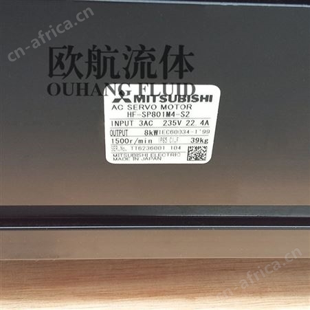 直销MITSUBISHI 三菱伺服电机HF-SP801M4-S2微型电机油研油泵用