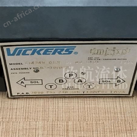 供应原装vickers威格士方向阀D G4S4W 012C BB 60 S491 C99S