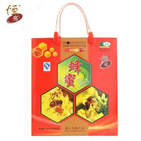 恒亮 蜂蜜700g*2礼盒实惠礼盒装 正宗土蜂蜜厂家批发 公司节日定制礼盒