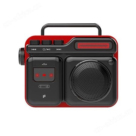 红素无线便携式迷你户外低音炮 家用桌面复古手机小音响 蓝牙音箱 可定制LOGO