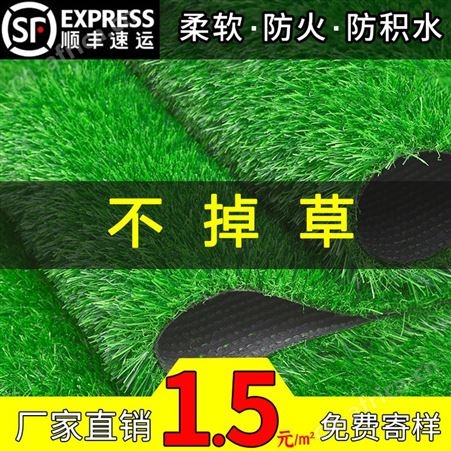 福建福州鑫佰幼儿园仿真人造草坪5cm加厚秋草中厚背胶