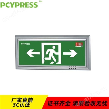 飞普利斯劳士新国标紧急逃生应急照明嵌墙式铝合金220V标志灯N-BLZD-1LROEI5WEAS