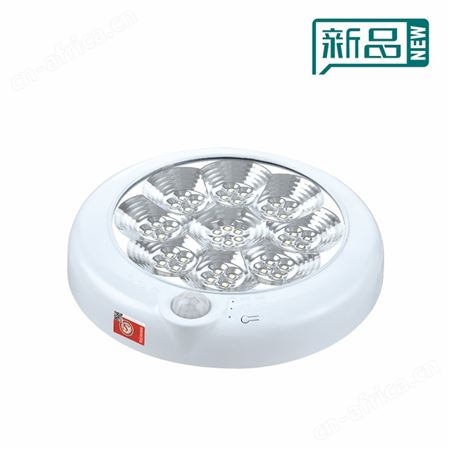 应急照明系统厂家劳士红外感应圆形防火塑料极地白小号LED吸顶灯L-ZLZD-E14W1267