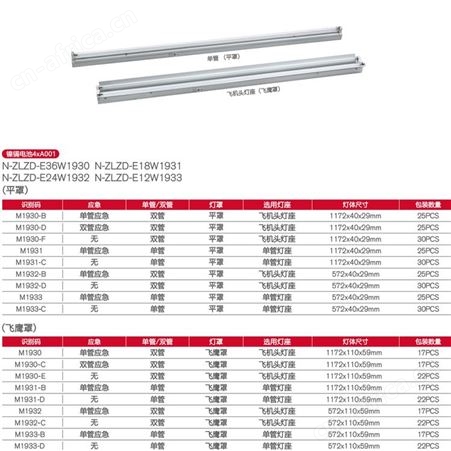 敏华电工应急照明T5镍镉电池支架N-ZLZD-E36/18W/24/12W1930-1931-932-1933