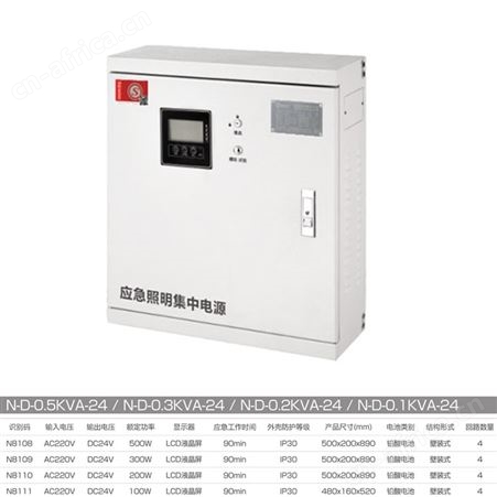 拿斯特GB51309-2018标准A型消防应急铅酸电池壁挂式DC24V劳士应急照明集中电源N-D-0.5KVA-24