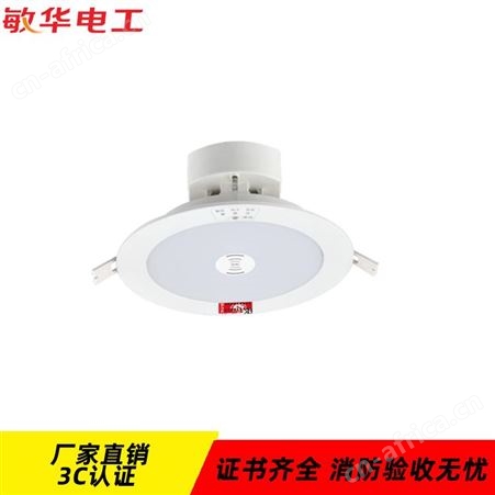 敏华电工飞歌消防安装智能照明简约现代一体化应急筒灯MZLZD-E4W3019