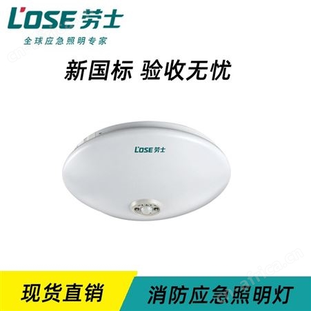 劳士应急照明灯疏散指示系统智能红外人体感应LED吸顶灯L-ZFZD-E5W1247
