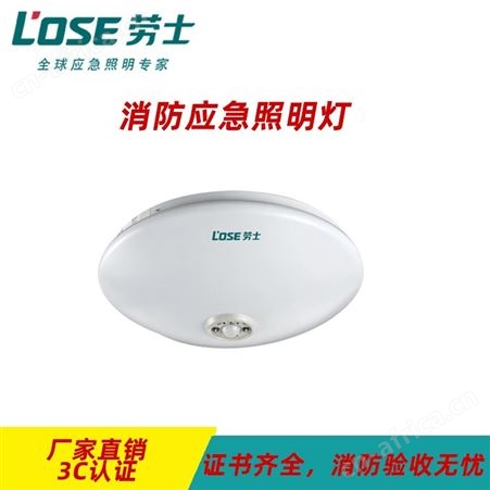 劳士应急照明灯疏散指示系统智能红外人体感应LED吸顶灯L-ZFZD-E5W1247