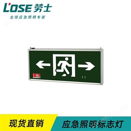劳士led应急疏散指示牌纳米板双面吊顶式AC220V新国标双向标志灯N-BLJD-2LROEⅠ1WJDF