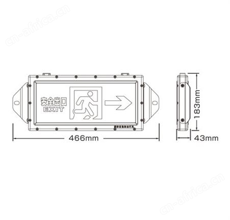 劳士应急照明集中电源防水型单DC36V标志灯L-BLJC-2LREⅠ1WZTA/L-BLJC-2LROEⅠ1WZTB