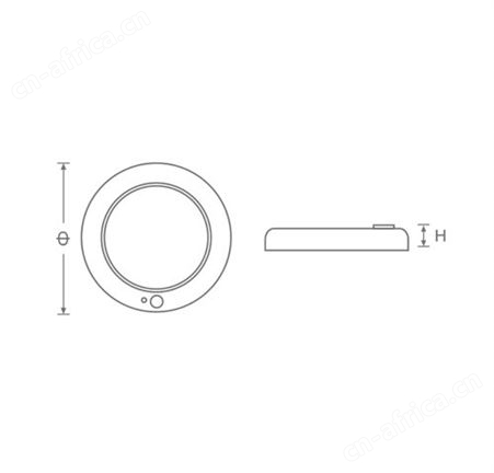 敏华自电应急智能照明大号灰色圆形防火塑料带强启声控吸顶灯M-ZLZD-E18W1166