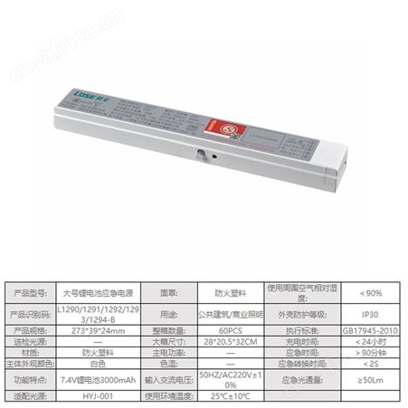 劳士敏华电工多款可选智能照明控系统适配HYJ-001光源灯具7.4V大号锂电池应急电源L-ZLZD-E50W1290