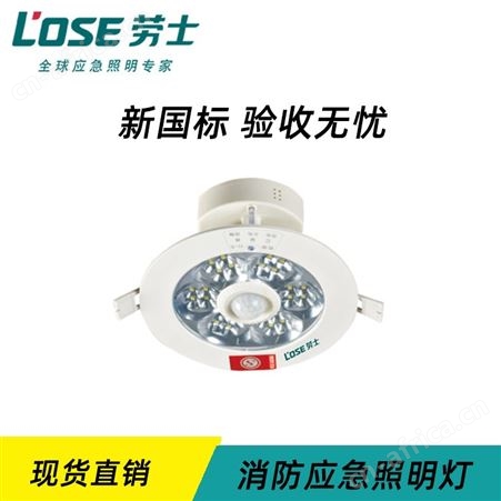 劳士敏华智能应急照明疏散系统A型新国标透明罩红外人体感应5寸筒灯 L-ZLZD-E12W1237