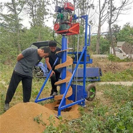 电线杆打孔机 路基钻孔栽杆用柴油工程钻