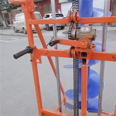 柴油架子电线杆打洞机 横向垂直栽杆打眼多角度