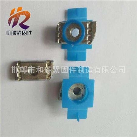 和瑞辰南供应光伏配件支架螺丝 电镀锌塑翼螺母m12*9蓝色翼型母