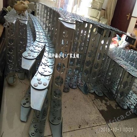 齐全中赫金属钢制拖链机床金属拖链钢制拖链钢铝拖链金属拖链全封闭钢制拖链桥式钢制拖链