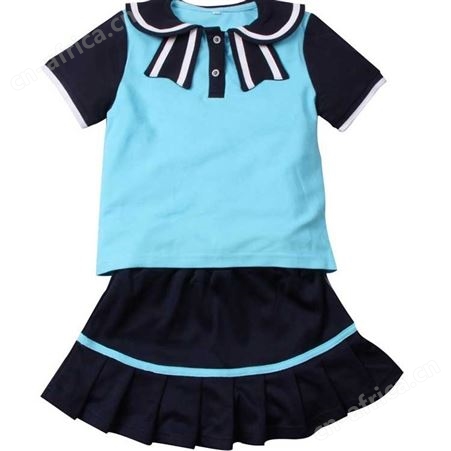 梦织服饰 夏季学生校服 团服班服 小学生日系套装裙 定制