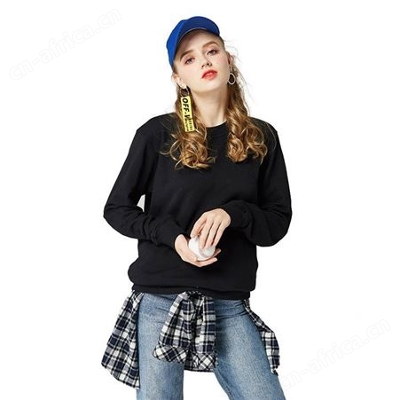 4060涤纶圆领卫衣套头情侣抓绒卫衣长袖外套工作服班服定制logo