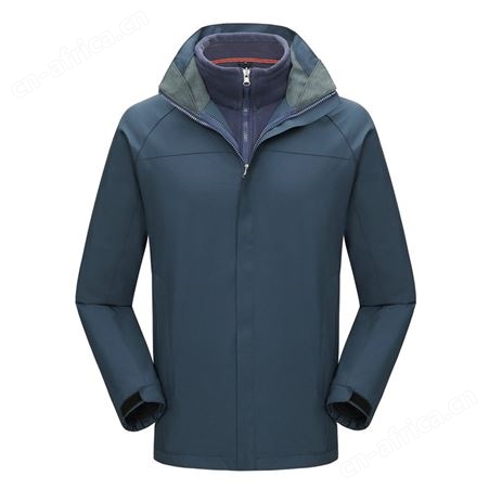 乐三山男女款冲锋衣三合一加厚抓绒秋冬季登山滑雪服外套