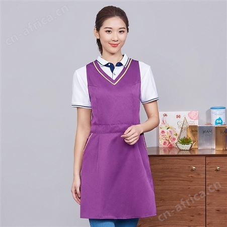 成人女士围裙定制印logo韩版时尚厨房超市母婴店咖啡店工作服围腰