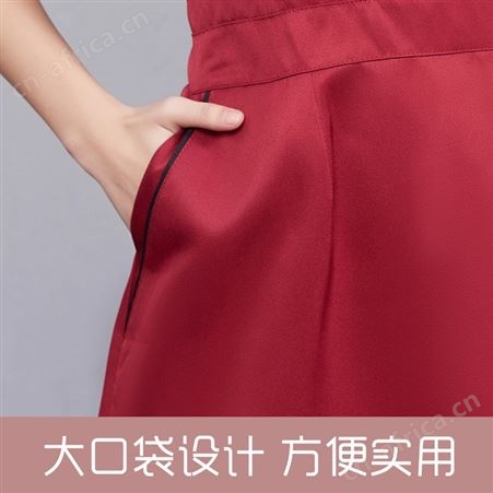 成人女士围裙定制印logo韩版时尚厨房超市母婴店咖啡店工作服围腰