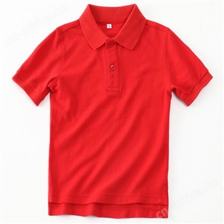 宜佰搭230克纯棉儿童翻领POLO男童短袖T恤班服活动文化衫批发定制