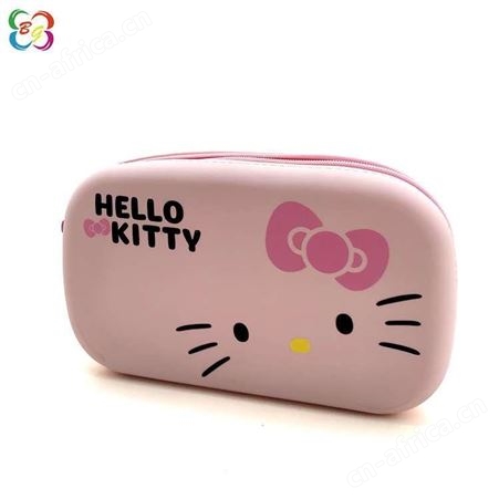 现模供应博高硅胶kitty猫笔袋卡通可爱大容量硅胶笔袋