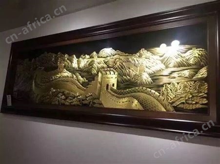 香槟金镜面拉丝不锈钢蚀刻画 不锈钢蚀刻山水画