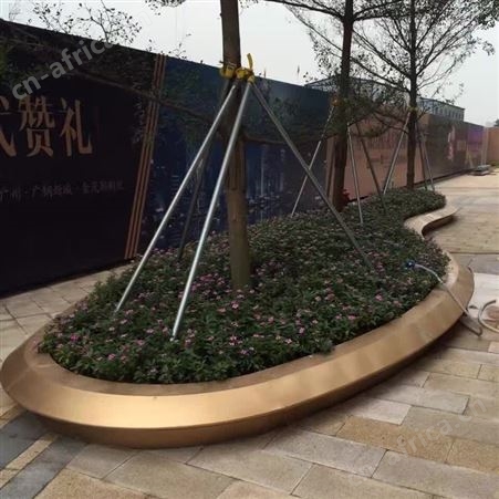 浮雕圆形落地式不锈钢花盆 阳台不锈钢组合花盆