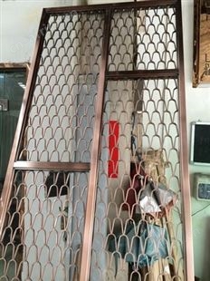 激光镂空花格屏风  别墅欧式复古/中式古典 不锈钢千鸟格屏风
