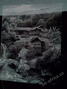 蚀刻不锈钢壁画 304不锈钢仿古做旧 蚀刻山水/动物/人像画