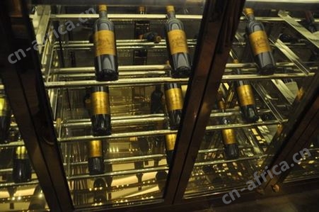 客厅镂空花格不锈钢酒架 落地式不锈钢恒温酒柜