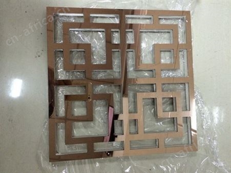 激光镂空花格屏风  别墅欧式复古/中式古典 不锈钢千鸟格屏风