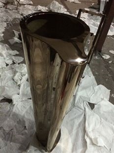 酒店大堂玫瑰金不锈钢花盆不锈钢花钵