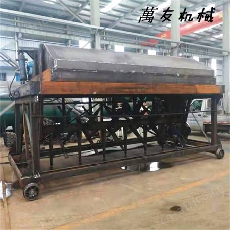 萬友槽式翻堆机猪粪牛粪有机肥发酵翻抛机全自动轨道行走式