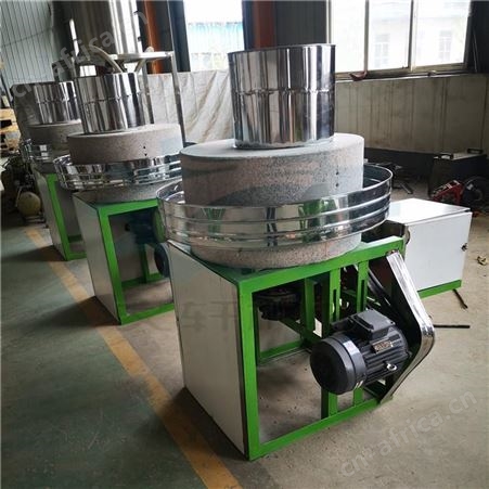 青石老石盘电动石磨机 文轩电动香油机